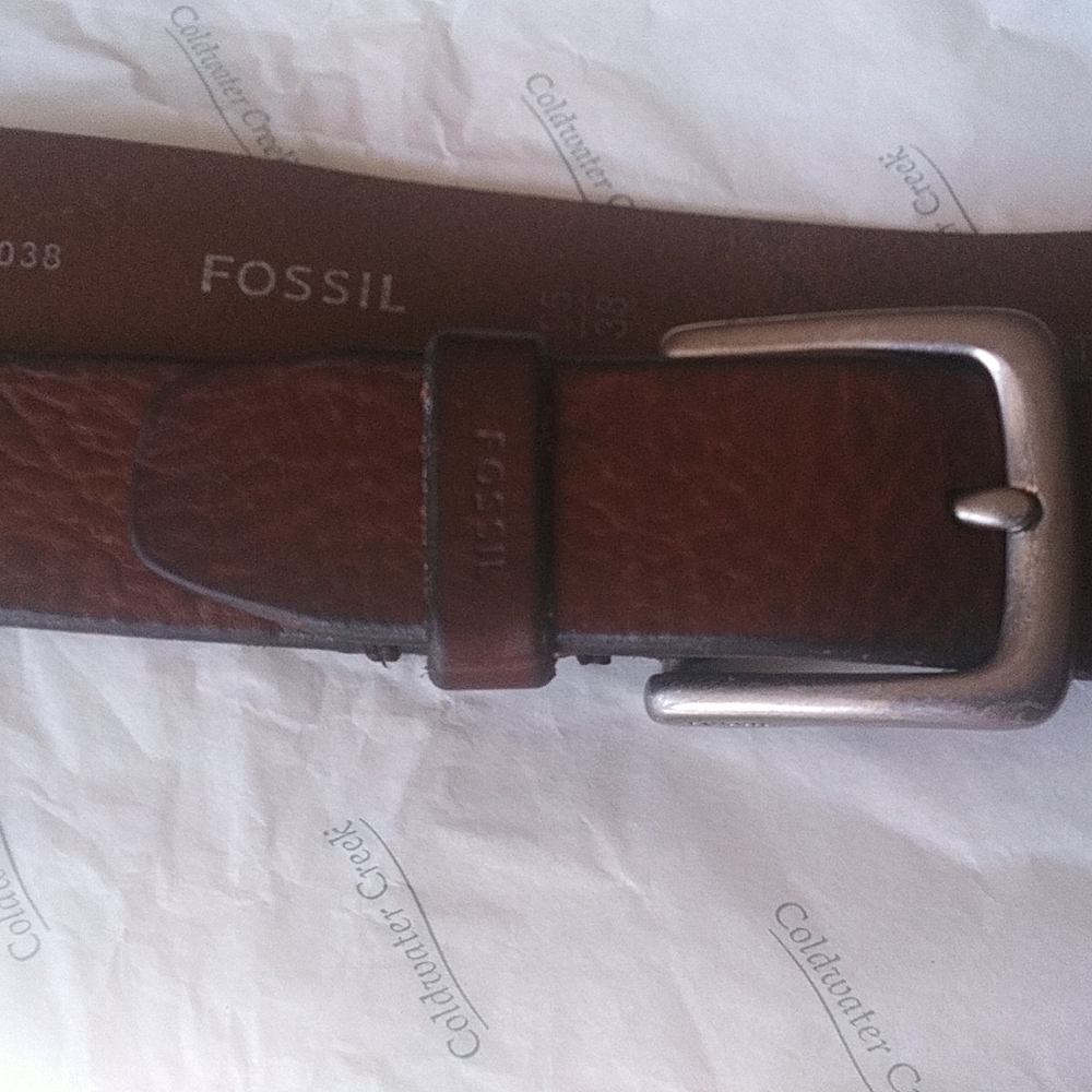 Fossil Leather Belt 38x1.5 $28 +Free Leather Belt. - image 2